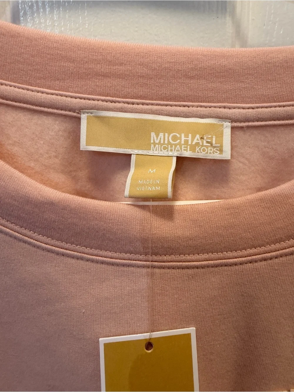 Michael Kors Light Pink Crewneck Sweatshirt with Embroidered KORS